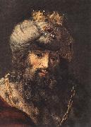 David and Uriah (detail REMBRANDT Harmenszoon van Rijn